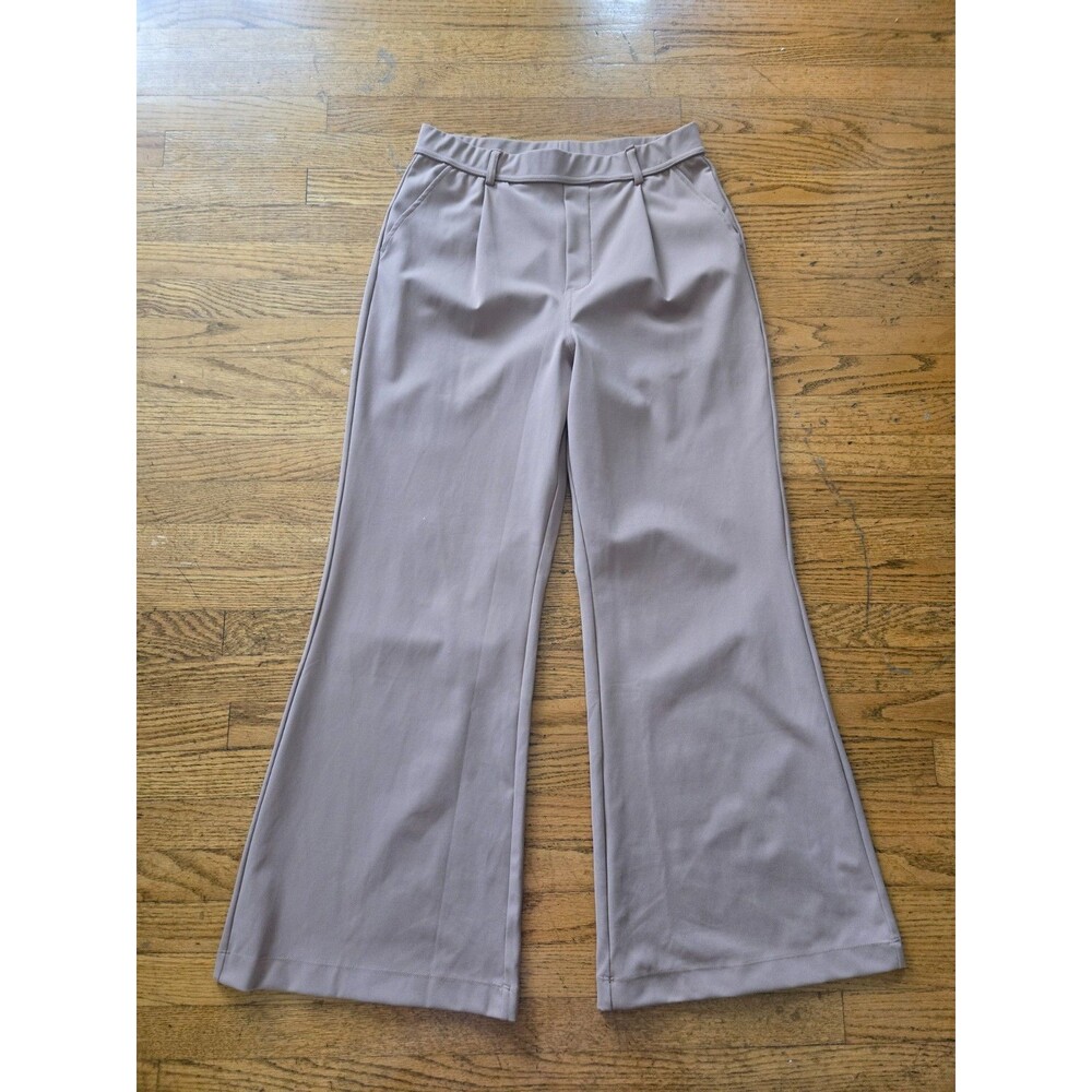 Halara Brown Flex High Waisted Pocket Wide Leg Pull on Pants Medium
